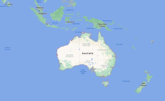Australia Border Countries Map