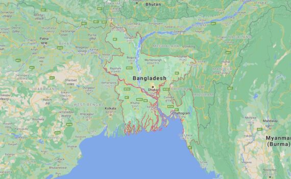 Bangladesh Border Countries Map