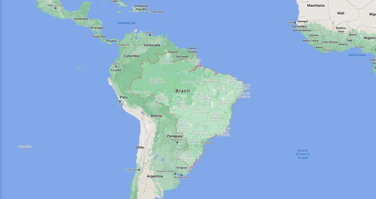 Brazil Border Countries Map