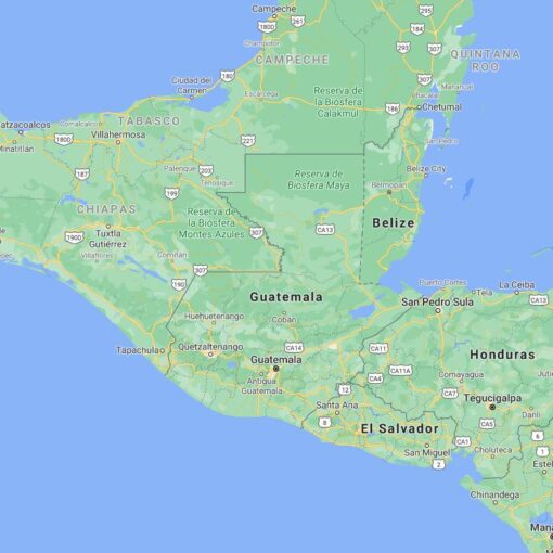 Guatemala Border Countries Map