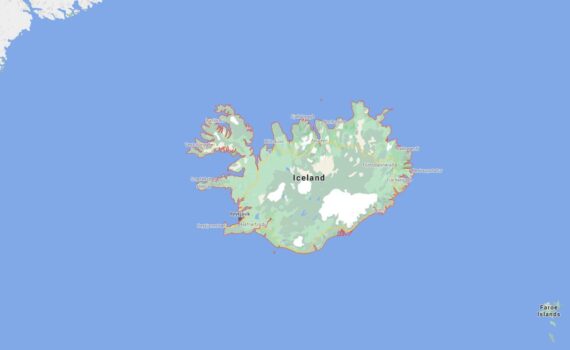 Iceland Border Countries Map
