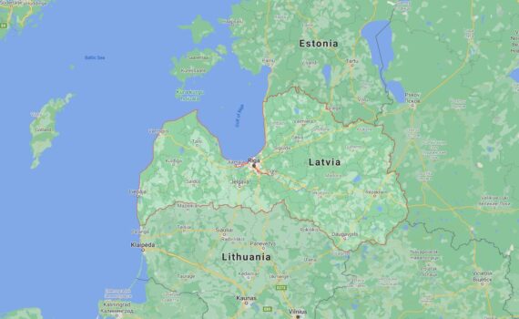 Latvia Border Countries Map