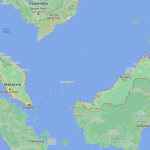 Malaysia Border Countries Map