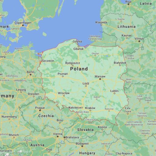 Poland Border Countries Map