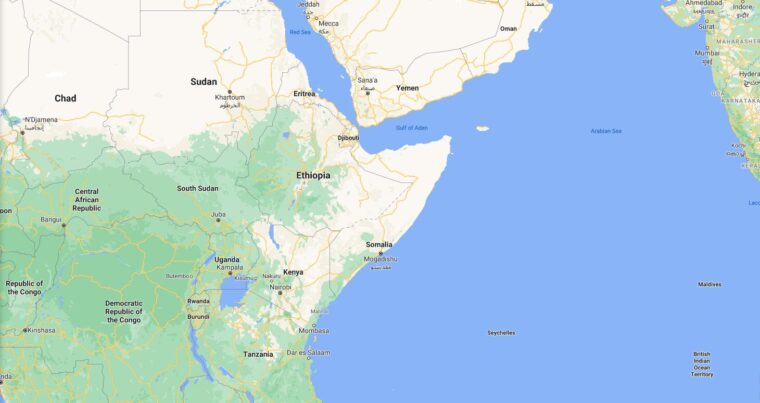 Somalia Border Countries Map