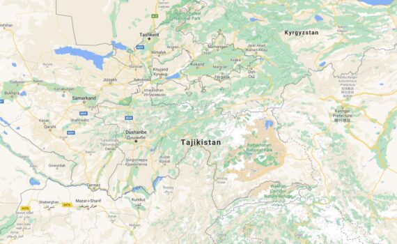 Tajikistan Border Countries Map