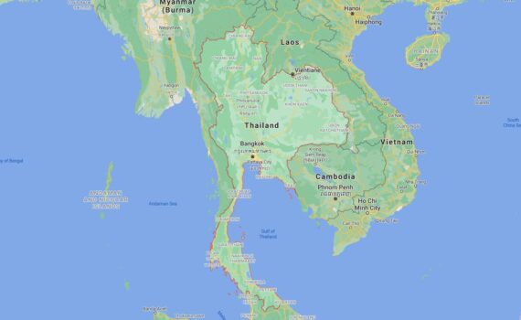 Thailand Border Countries Map