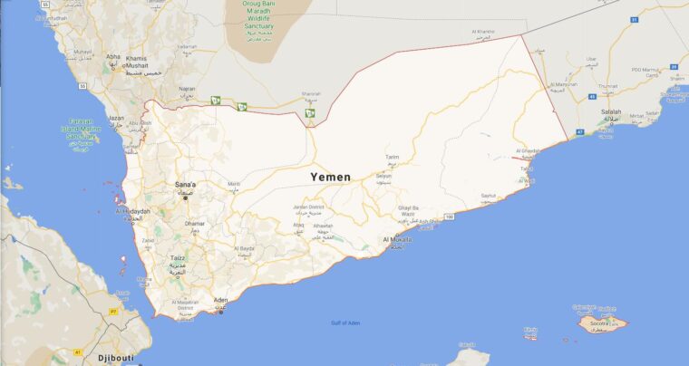 Yemen Border Countries Map